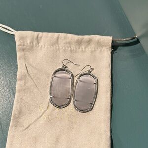Kendra Scott Grey Drop Earrings
